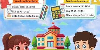Zápis do prvních tříd dne 23-24.1.2026